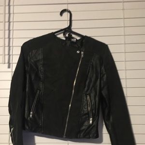 Black leather jacket